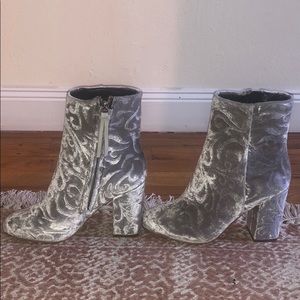Rebecca Minkoff Silver Booties